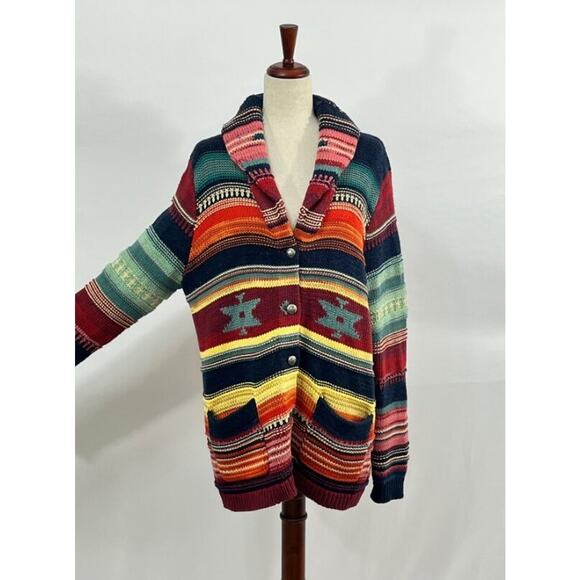 POLO RALPH LAUREN Sz XL Shawl Cardigan Long Sleeve Beacon Southwest - Picture 8 of 12